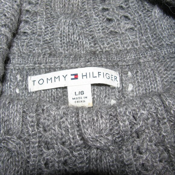 Tommy Hilfiger Mohair Alpaca Acrylic blend Cowl neck womans sweater LARGE - Picture 3 of 7